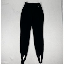 Schoeller Skifans Ski Pants Sz 6 Black Wool Blend Snow Pants Stirrup Winter USA