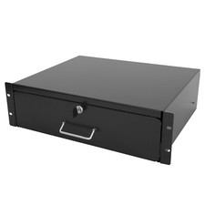 New 3U Drawer Rack Mount DJ 19" Rack Case Equipment Deep Drawer 3Space Lockable