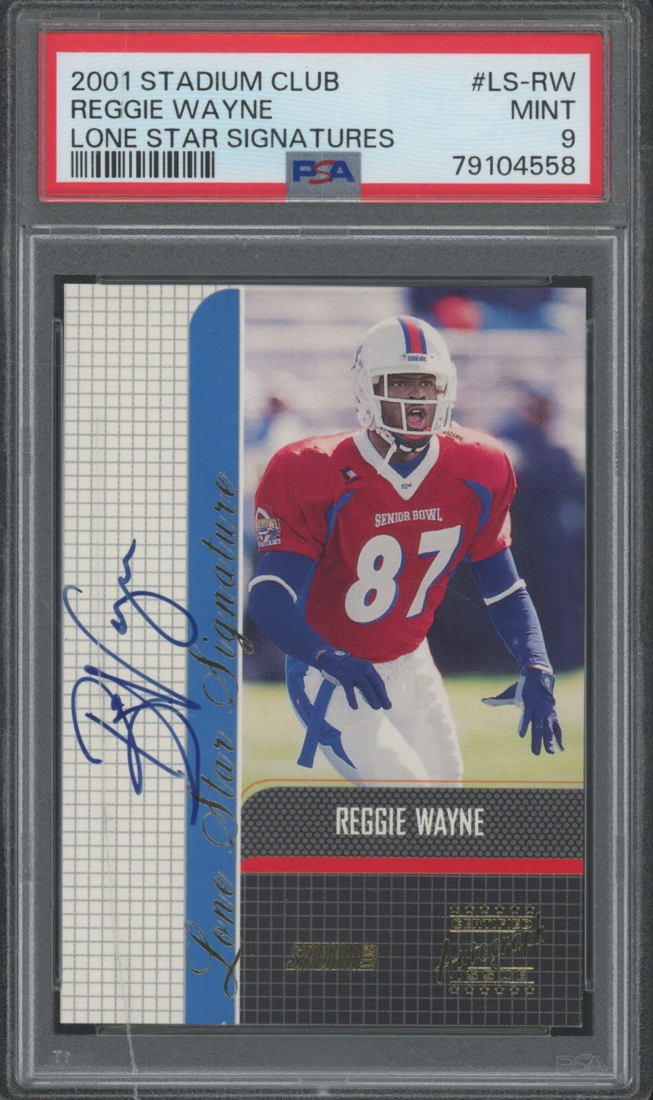 Reggie Wayne Stadium Club Lone Star Signatures #LSRW Lone Star Signatures