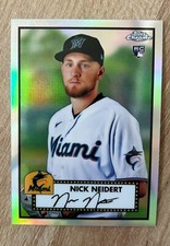 2021 Topps Chrome Platinum Anniversary Refractor Nick Neidert Marlins RC