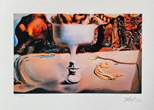 Salvador Dali APPARITION OF FACE Facsimile Signed Numbered Giclee Art 16" x 12"