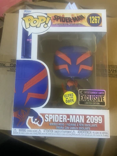 Funko Pop Spider-Man 2099 GITD EE Exclusive #1267 Bobble Head  In Hand