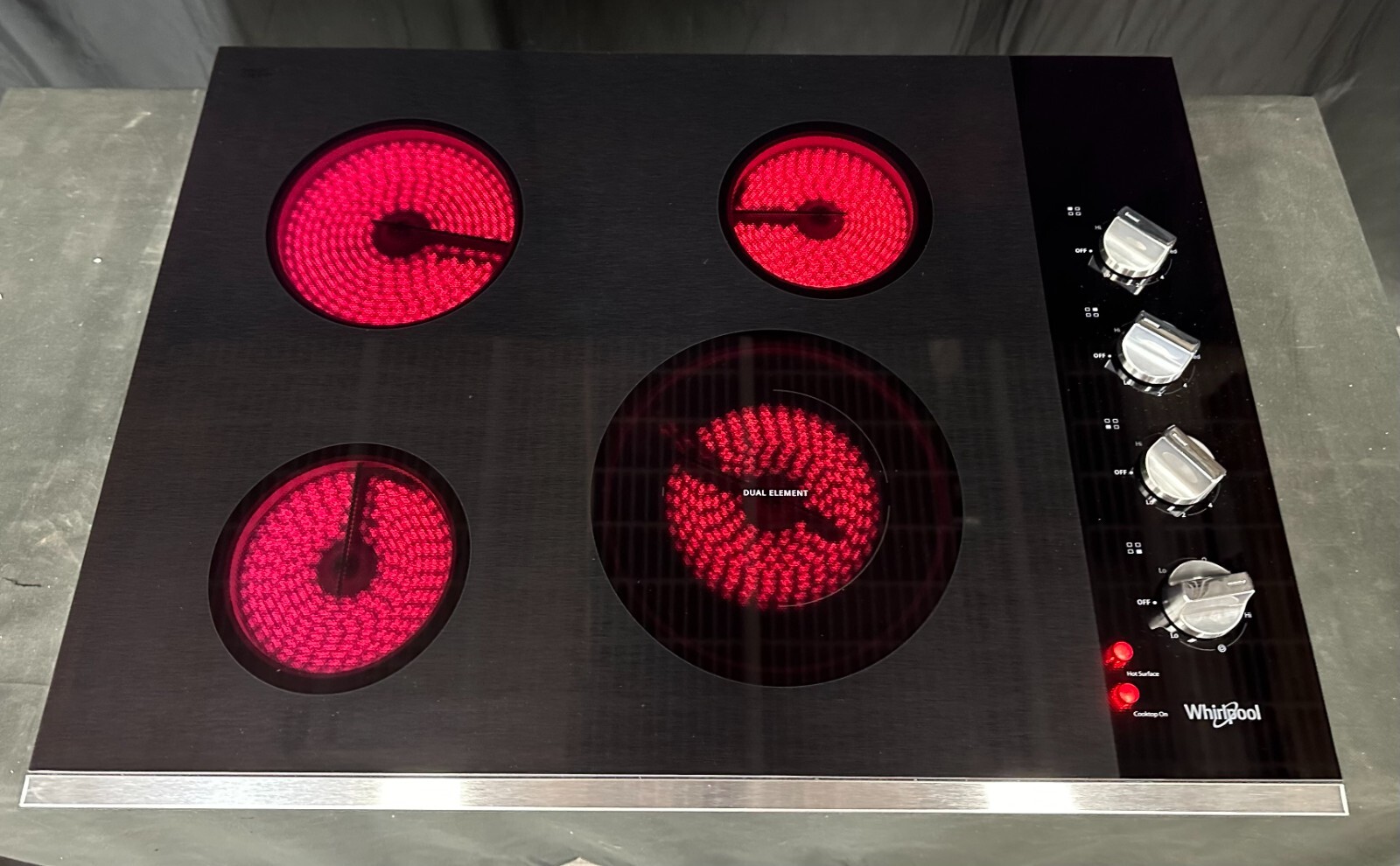 Whirlpool WCE55US0HS 30" Electric Cooktop, 4 Element Burners, Ceramic Glass Sur eBay