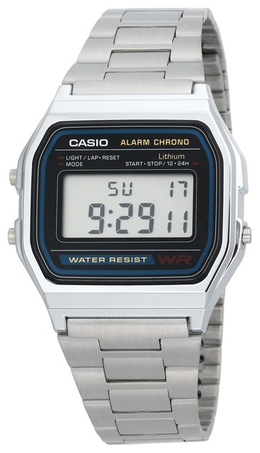 Casio A-158W-1CR Men's Classic Watch - Silver for sale online | eBay