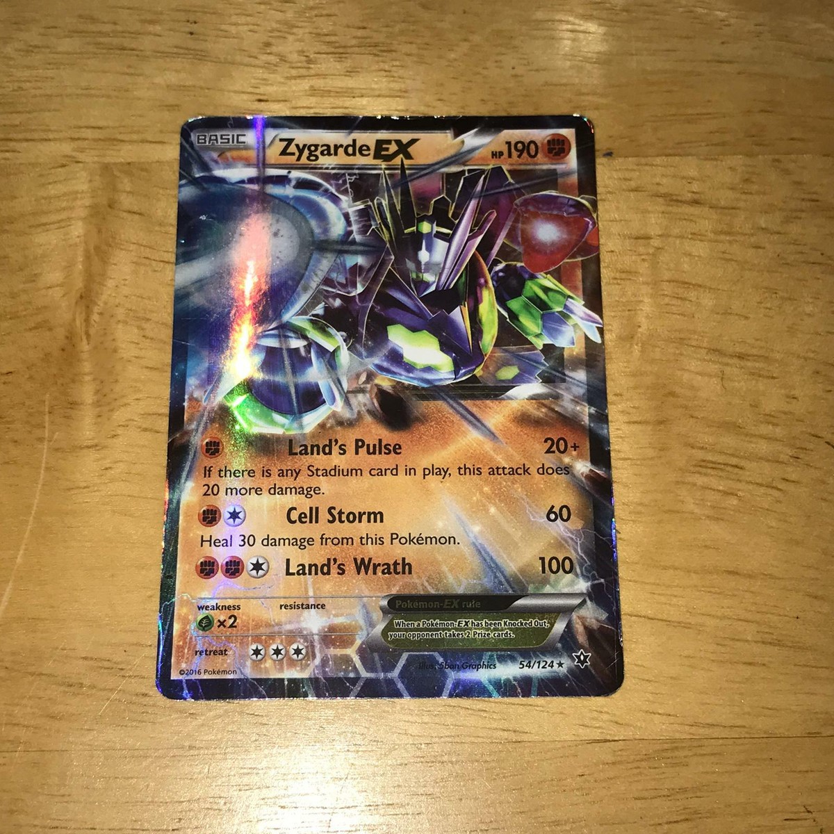 Zygarde EX ~ 54/124 ~ Half art ~ XY FATES COLLIDE ~ MODERATE