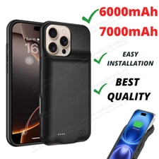 Battery Charger Case For iPhone 12/11/13/14/15/16/8/XR Charging Power Bank Cover