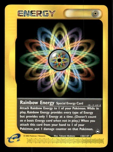 Pokemon TCG Aquapolis #144/147 Rainbow Energy NM