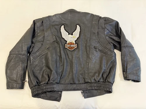 Harley Davidson Genuine Leather Jacket "Hot Leathers" Men's 56" (Size XXL) - product listing photo