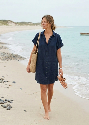 chinese dress ladies Hooded Linen Midi Dress, Sleeveless Linen Dress, Linen Beach Dress, Linen Clothing Linen Summer Dress, 100% Linen, S / Rusty Orange