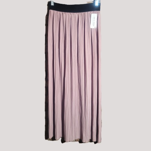 Jon & Anna Contemporary Pleated Maxi Skirt Lt Rose - Size M NWT Flowy Romantic