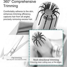 Manual Nose Hair Trimmer Clipper Stainless Steel Grooming Tool For Men 1 Pc