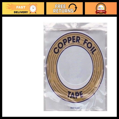 Copper Foil Black Back Tape 7/32'' x 36 Yards for Glass Crafting & Repairs