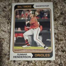 2023 Topps Heritage Rookie Gunnar Henderson Orioles Baseball Card #64