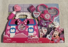 Disney Junior Minnie Mouse Bow-Care Doctor Bag Set Pretend Play Kit 6 Pieces