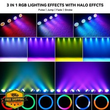 Stage Lights Mini RGB Battery Uplights LED Rechargeable Par Can 4 Pack