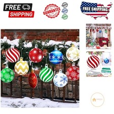 Vibrant Double-Sided Christmas Lawn Signs - Set of 10 Decorative Ornaments
