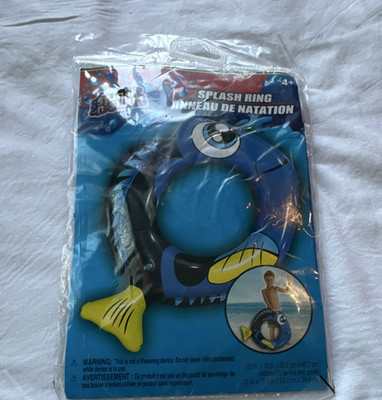Greenbrier International Splash Ring Fish Swim Ring Blue Yellow 4+ Years