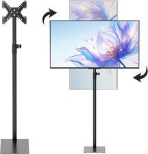 Turosur 360° Swivel Floor TV Stand, Universal Tall TV Stand with 4 Level Height