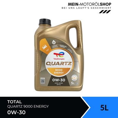 Total Quartz 9000 Energy 0W-30 MB 229.5 VW BMW LL-01 Motoröl 5 Liter