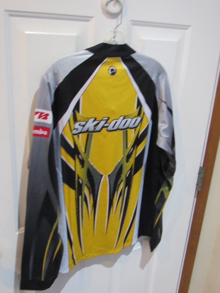 Ski-Doo Long Sleeve Shirt Team Yellow Snowmobile BRP Skidoo Jersey