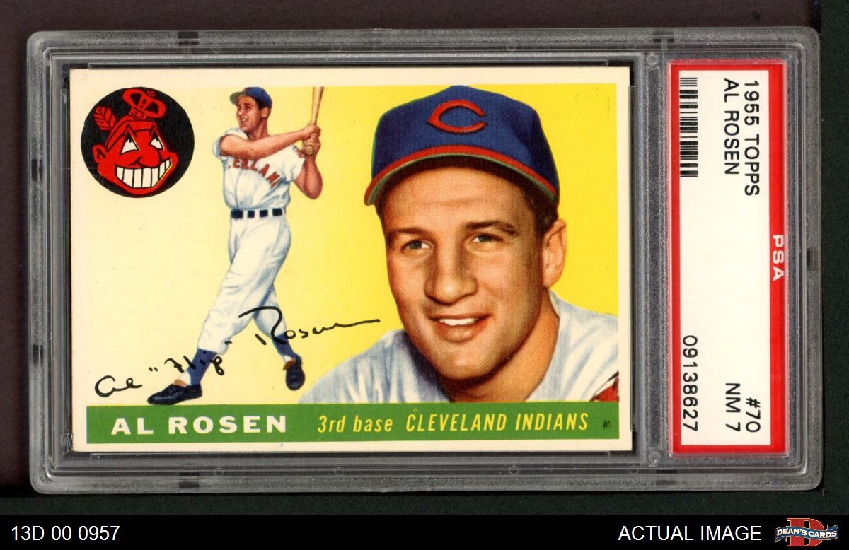 1955 Topps #70 Al Rosen Indians PSA 7 - NM