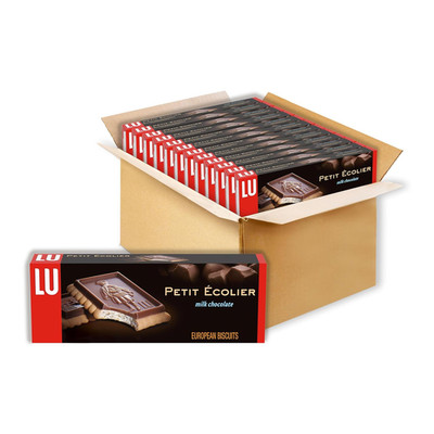 Lu Petit Ecolier European Milk Chocolate Biscuit Cookies, 12-5.3 Oz Boxes