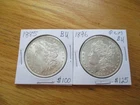 1885,1896 MORGAN SILVER DOLLARS VERY NICE WHITE  BU/GEM BU cond. NICE DATES!