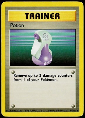 Potion 94/102 Common Base Set Unlimited Pokemon Lightly Played