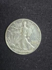 1942  Walking Liberty Half Dollar Toning 90% Silver - Free Shipping