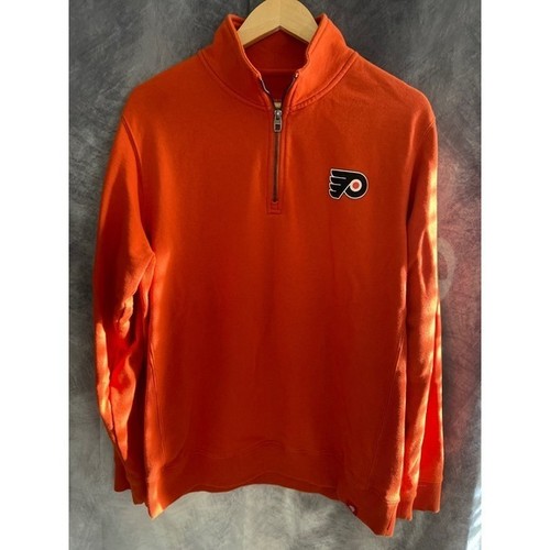 Sportiqe Philadelphia Flyers Mens XL Orange Quarter Zip Pullover Sweatshirt NHL