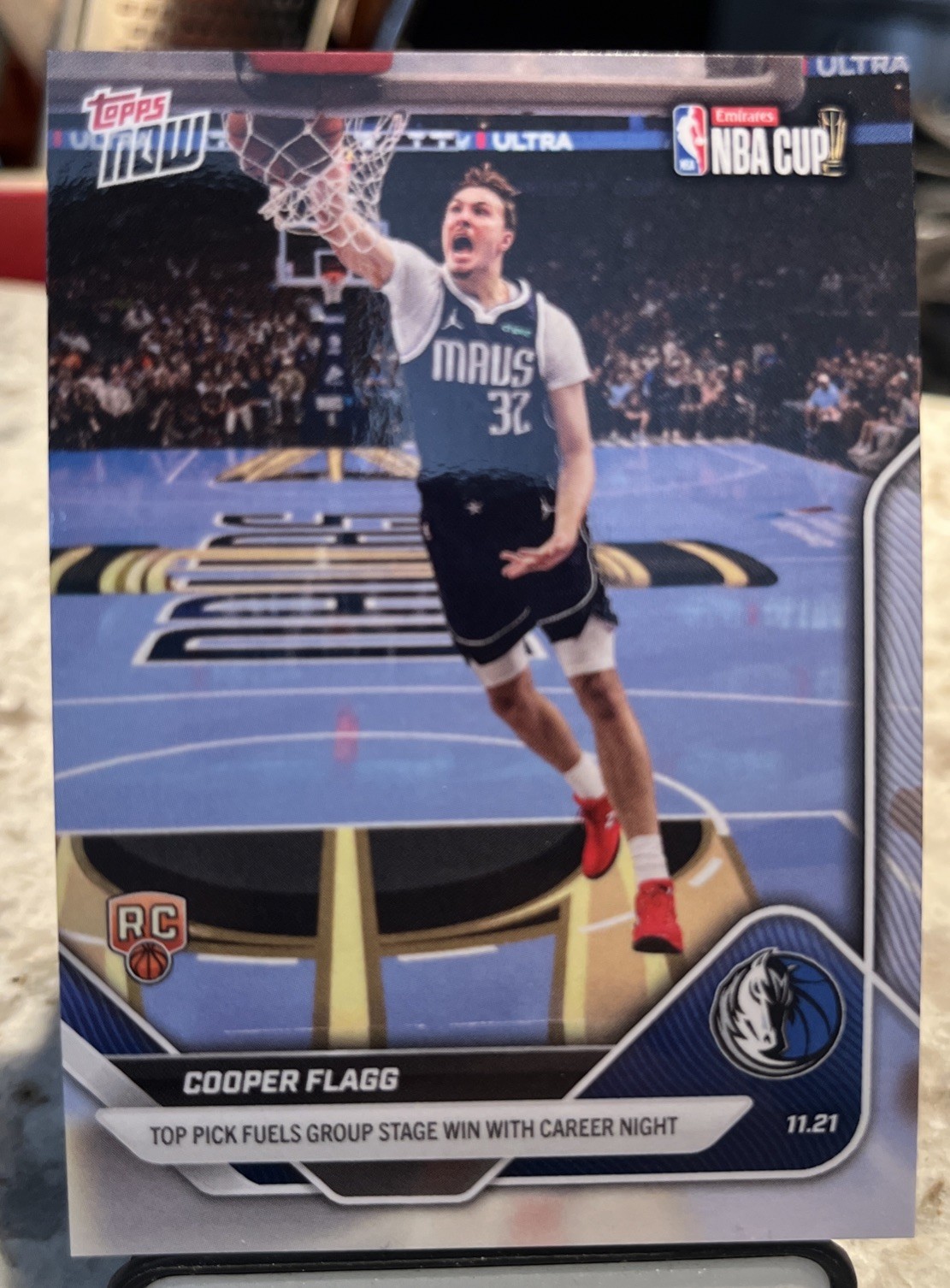 2025-26 Topps Now NBA #60 Cooper Flagg Dallas Mavericks RC