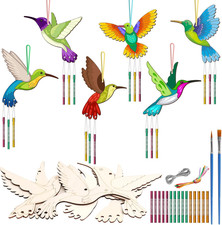 6 Pack Wind Chime Kit for Kids to Paint Make You Own Wind Chimes Wooden Art Arts