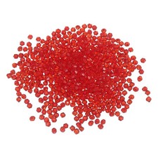 600pcs 3mm Bicone Glass Crystal Beads, Faceted Beads Dark Red