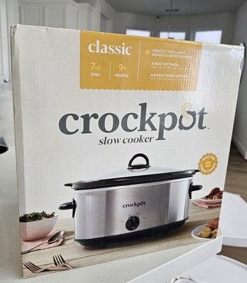 Crock-Pot 7-Quart Slow Cooker, Silver