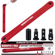 Offset Extension Wrench Set, Impact Ready Socket Wrench Extender Tool Versatile