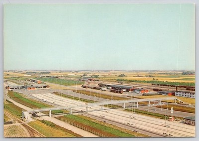 Rødby Færge Denmark Postcard Aerial View Train Ferry Terminal 1970s