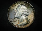 1952-S Washington Quarter Toned! Very High Grade GEM BU UNC Great Luster!