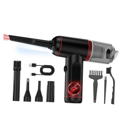  Air Duster & Vacuum Cleaner, Rechargeable 3 in 1 Cordless VC019-Ultra Blackred