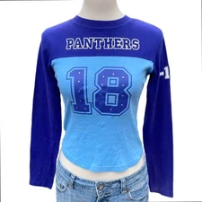 VTG Y2K Rue 21 Royal & Sky Blue Panthers #18 Long-Sleeve T-Shirt - Women's S/M
