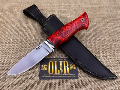 OLIR ELMAX stahl Pulverstahl Outdoor Jagdmesser Handarbeit Micarta mit Mosaikpin