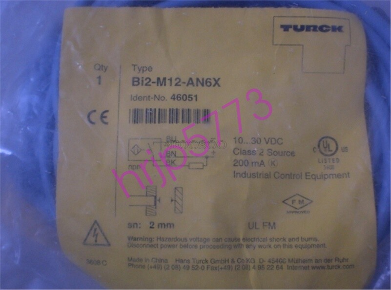 Turck Proximity Sensor BI2-M12-AN6X BI2M12AN6X wm