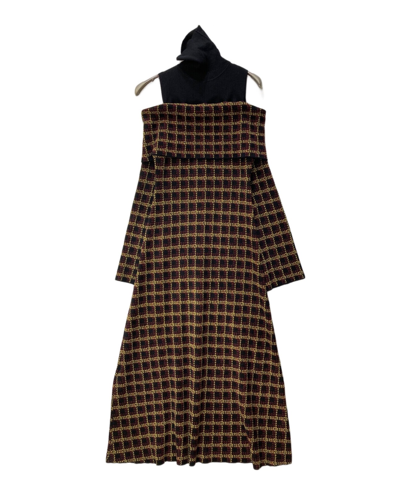 Ameri Under-the-Shoulder Knit Dress/ Black/ Size M - image 2