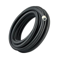 6AN PTFE Fuel Hose Line, AN6 Fuel Line E85 Nylon Braided 10FT 6AN 10FT Black
