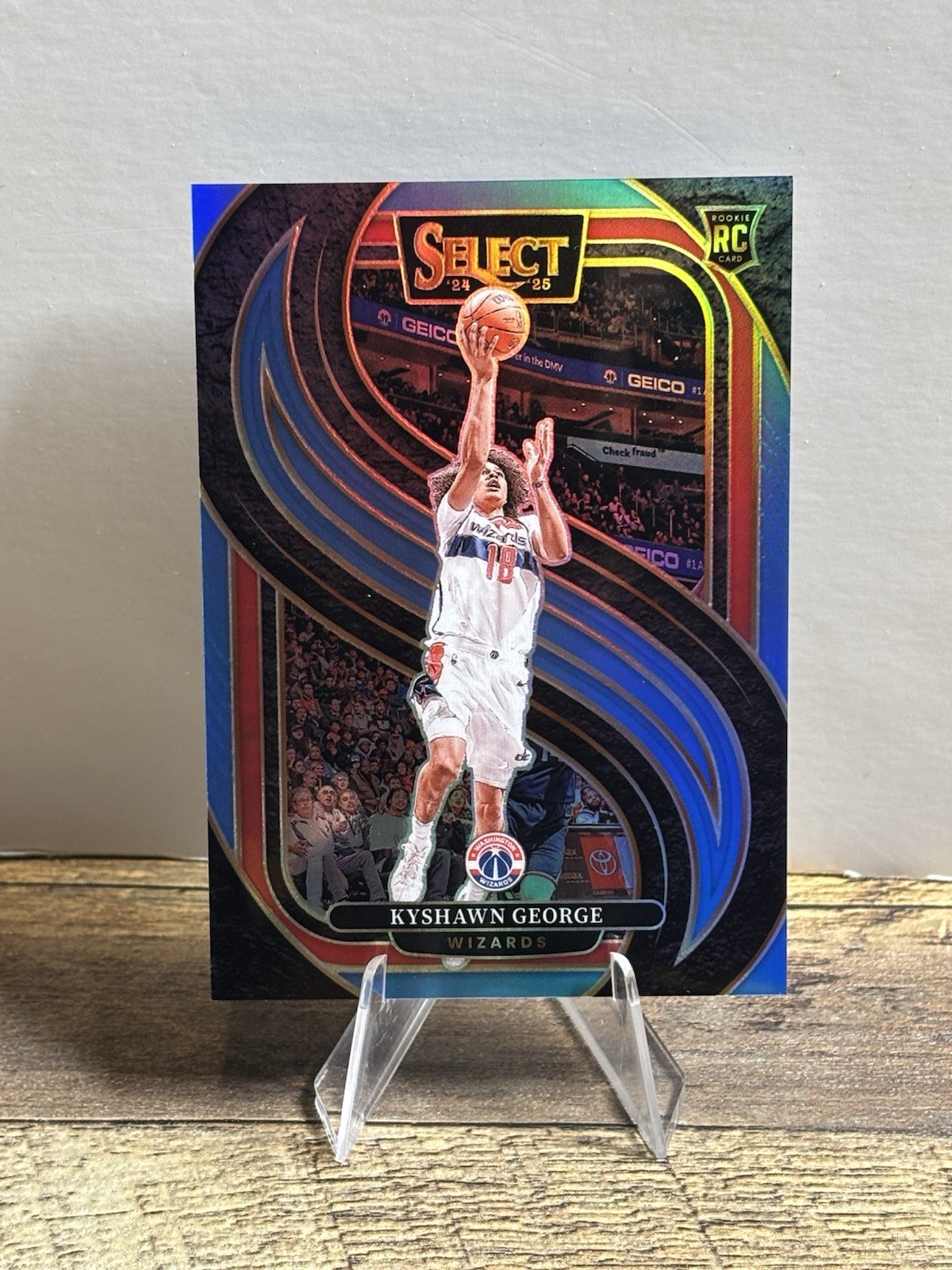 2024-25 Panini Select - Premier Level Kyshawn George Light Blue Prizm #d/299 RC