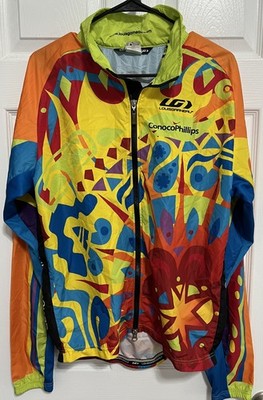Louis Garneau ConocoPhillips Cycling Jacket Jersey Full Zip Multi-Color Unisex L