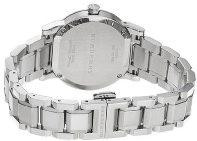 Burberry Women’s 3 bands watch AUTHENTIC Burberry Heritage White Dial Gold Steel Strap Watch for Women main image 4