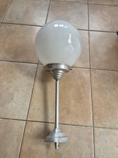 Ancienne suspension Plafonnier boule globe verre blanc Luminaire Vintage