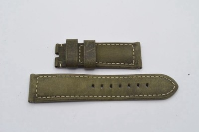 OFFICINE PANERAI LEDER ARMBAND 24MM DORNSCHLIESSE 22MM GRÜN 24-22MM