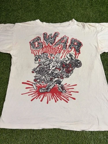 GWAR Must Die T Shirt Sz L Tour 80s Metal Band 1980s vintage concert t-shirt, vintage, single stitch, B+ condition