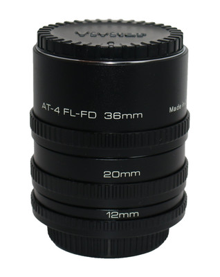 Vivitar AT-4 Macro Auto Extension Tube Set 12mm+20mm+36mm for Canon FD FL Mount